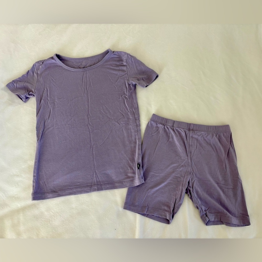 Kyte BABY Purple Short Sleeve Kids Pajama Set